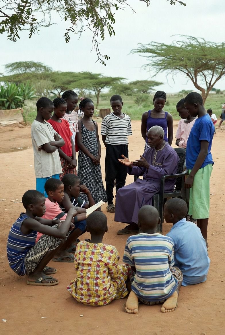 Community circle outdoors